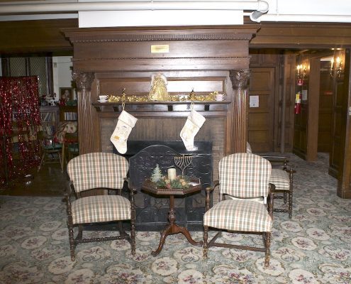 Fireplace seating